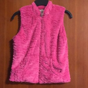American Widgeon Girls Pink Faux Fur Vest-SZ 10